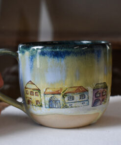 Cană din ceramică "Căsuțe: Inspirație Viscri", 300 ml - imagine 2
